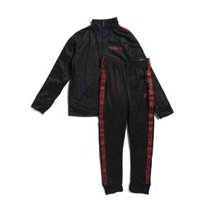 HURLEY Black Big Boys Track Jacket And Pants Set